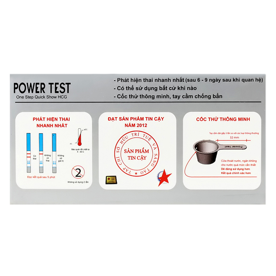 Que Thử Phát Hiện Thai Sớm Powertest 3Mm