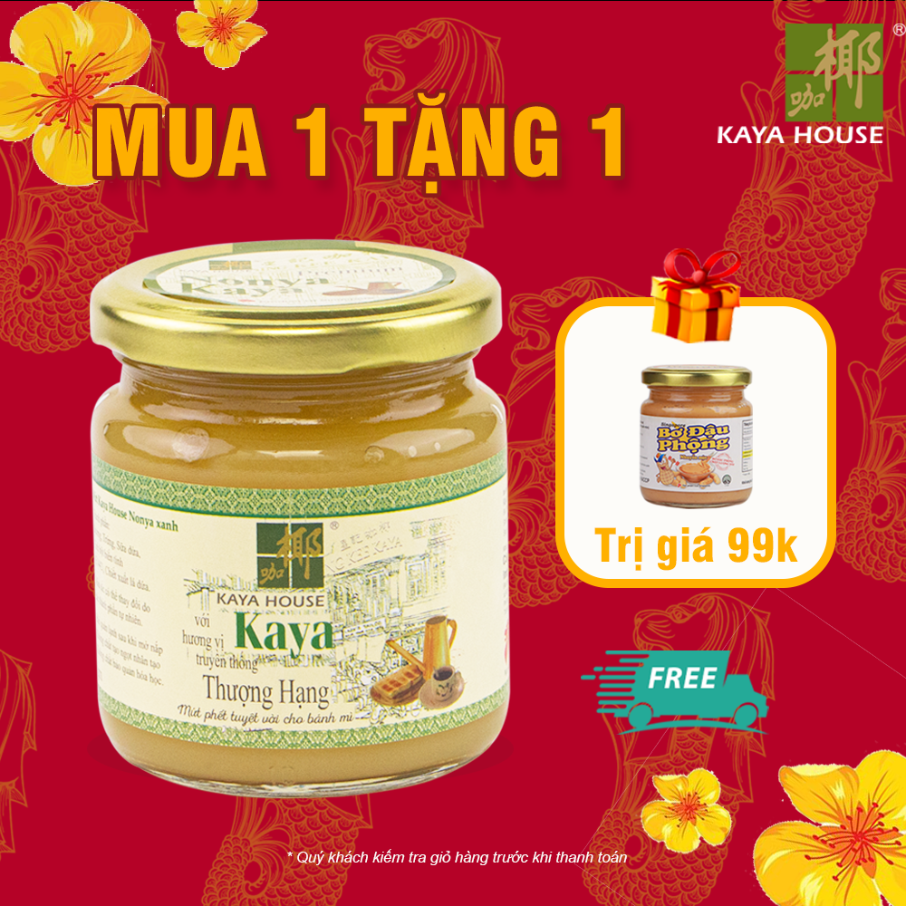 Mứt Kaya Singapore Premium Nonya hũ 240g - Kaya House - Ăn kèm với Sandwich, làm nguyên liệu nấu ăn