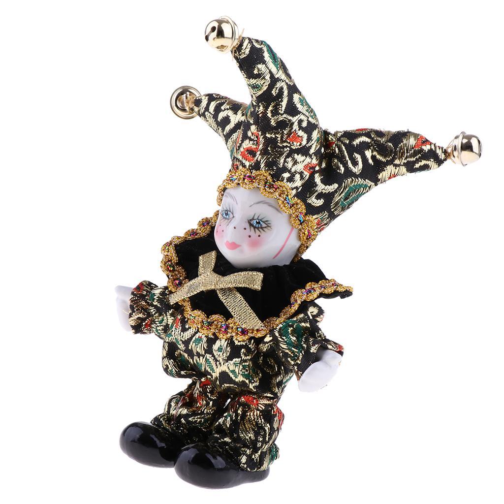 5inch Lovely Porcelain Doll in Costume Triangel Standing Doll Exquisite