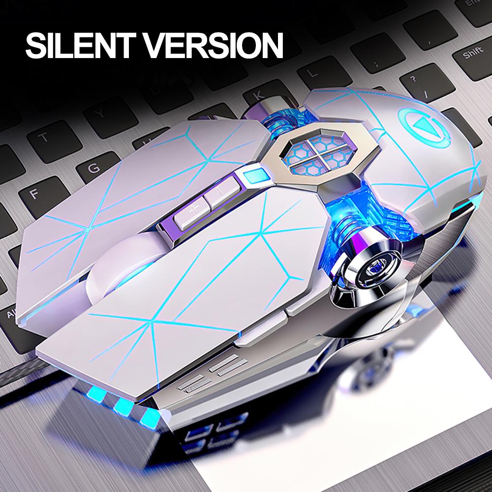 Hay Cơ Học 2.4G Quang USB Chuột Không Dây Silent Chuột Chơi Game RGB Backlit Cho Tính Laptop Công Sở Trò Chơi