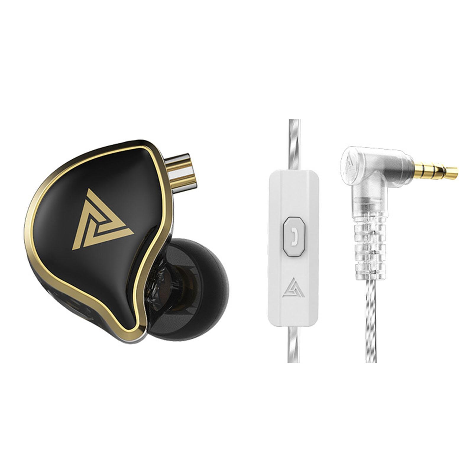 Dynamic Earphone with Mic 10mm Monitor Comfortable Headset for DJ Black