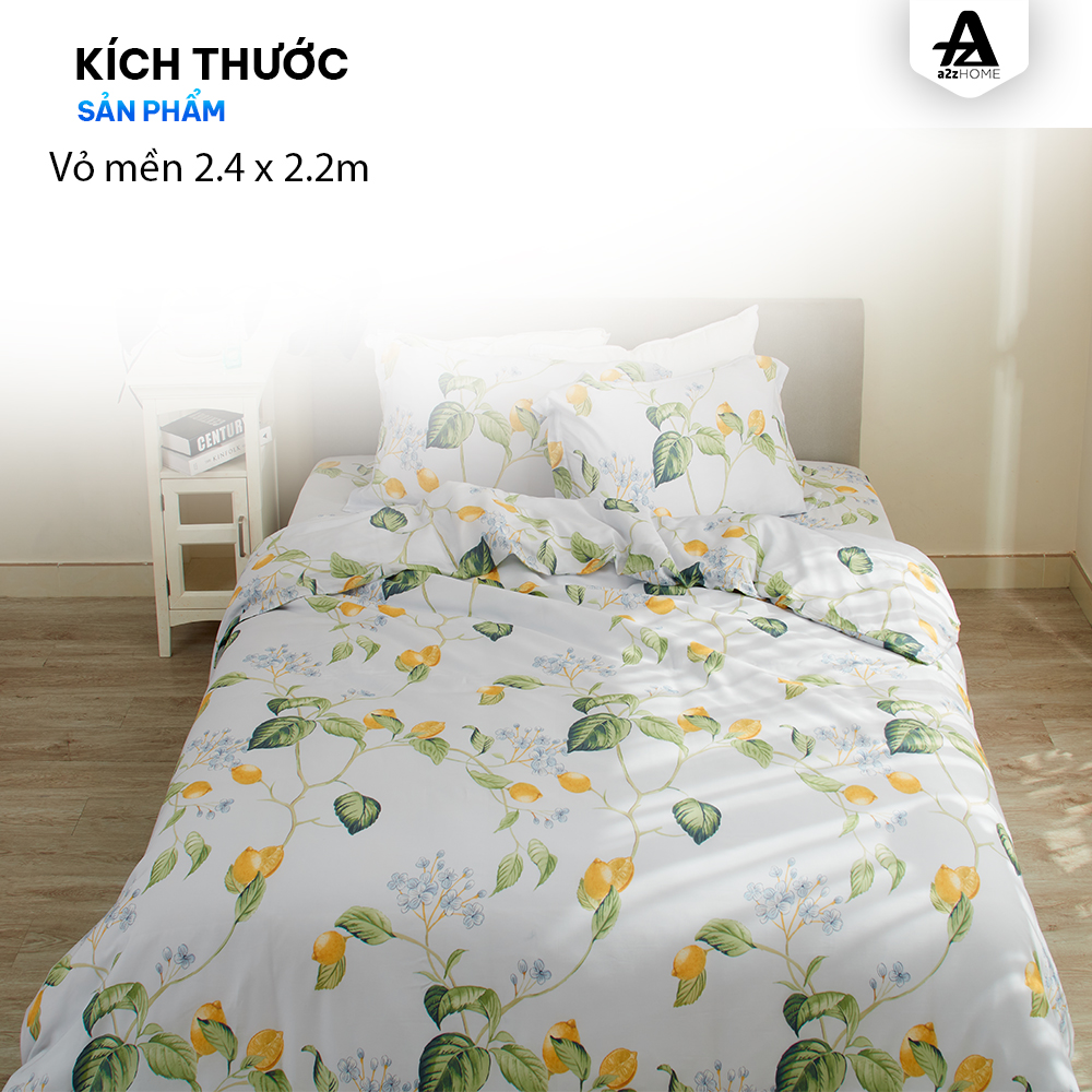 Vỏ Mền Yellow Lemon Mềm Mại 100% Tencel Cao Cấp A2Z Home