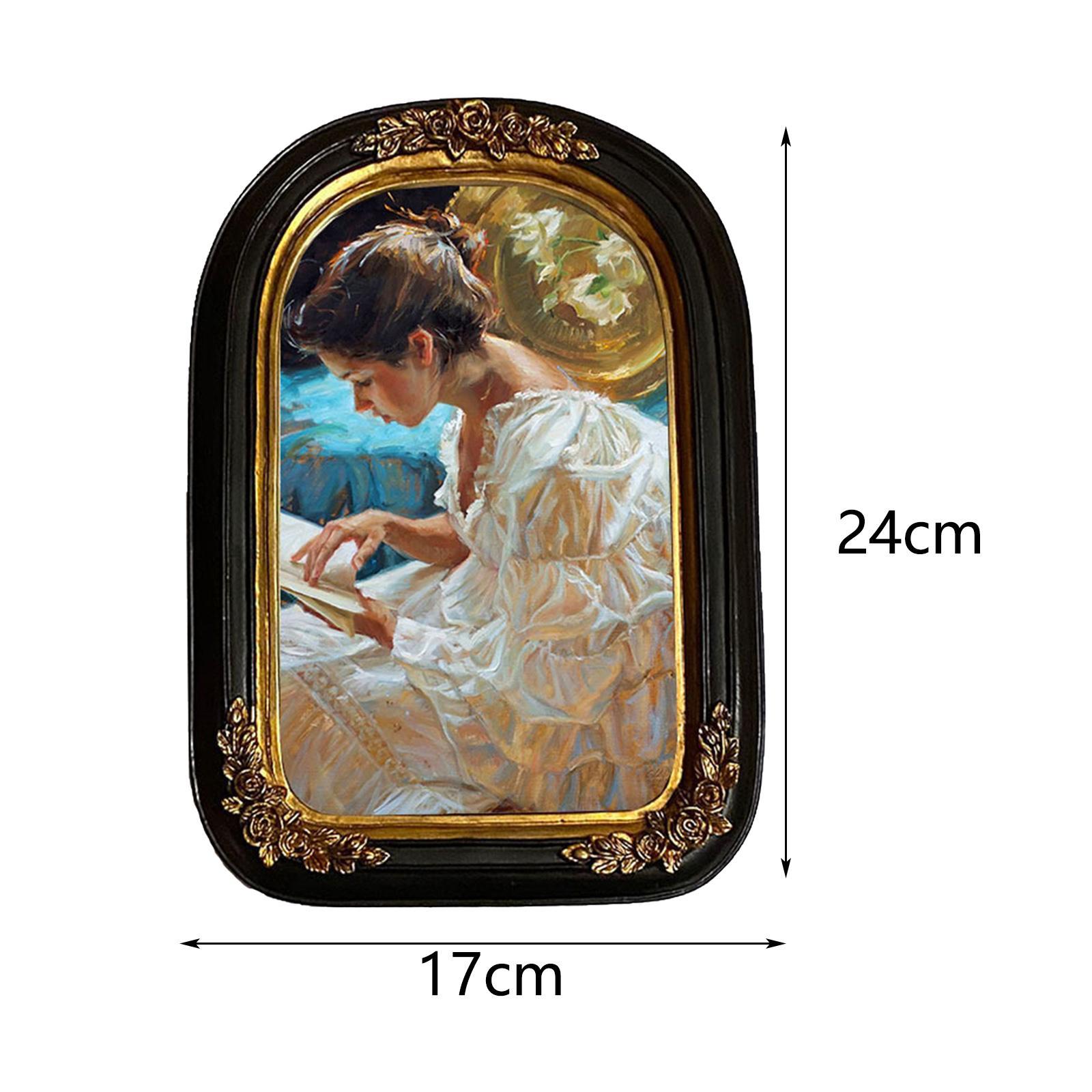 Retro Resin Photo Display Frame Tabletop Wall Hanging for Family Portrait