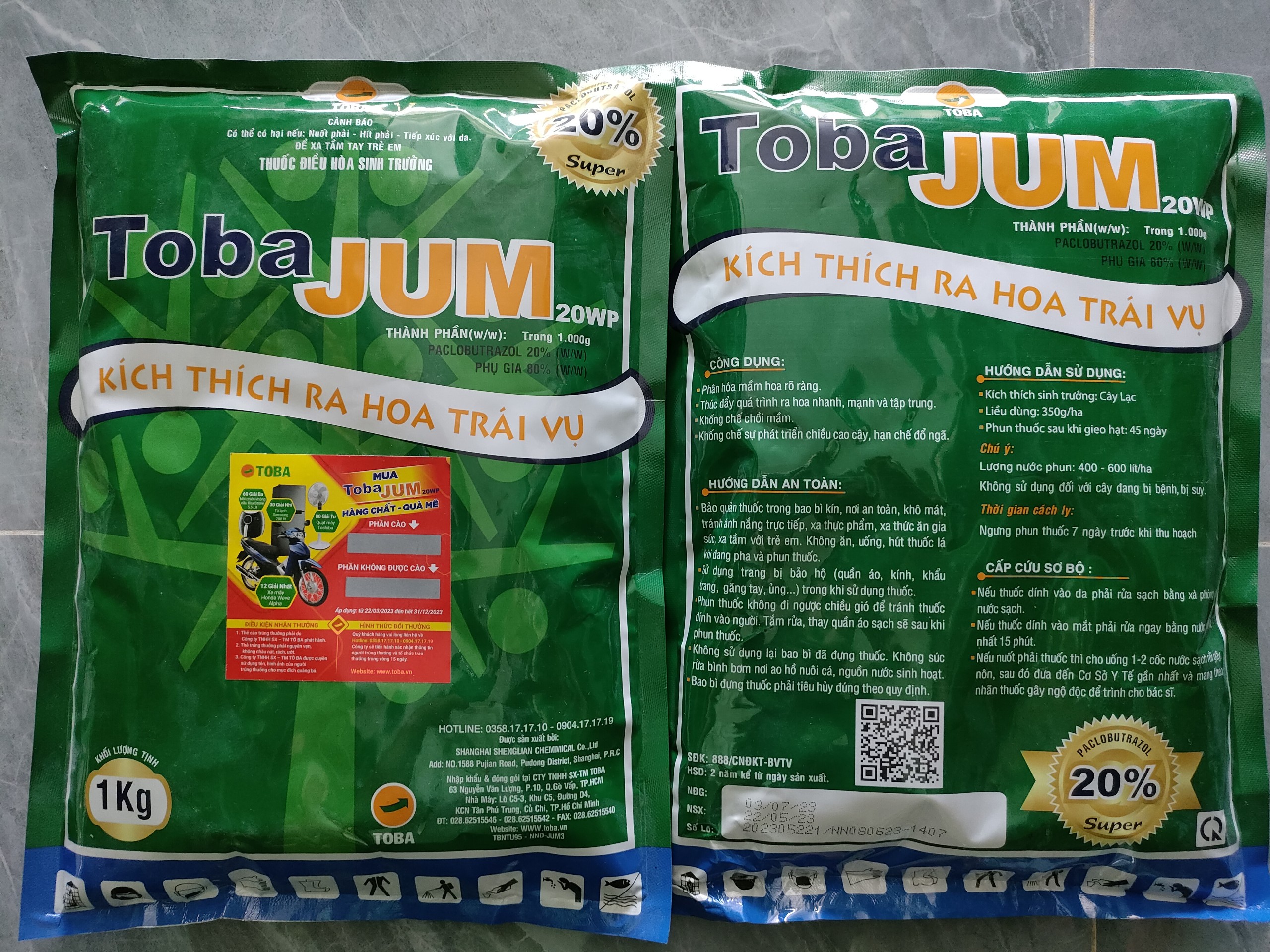 Thuốc điều hoà sinh trưởng Toba JUM 20WP - Kích thích ra hoa trái vụ - VTNN NÔNG PHÚ T86