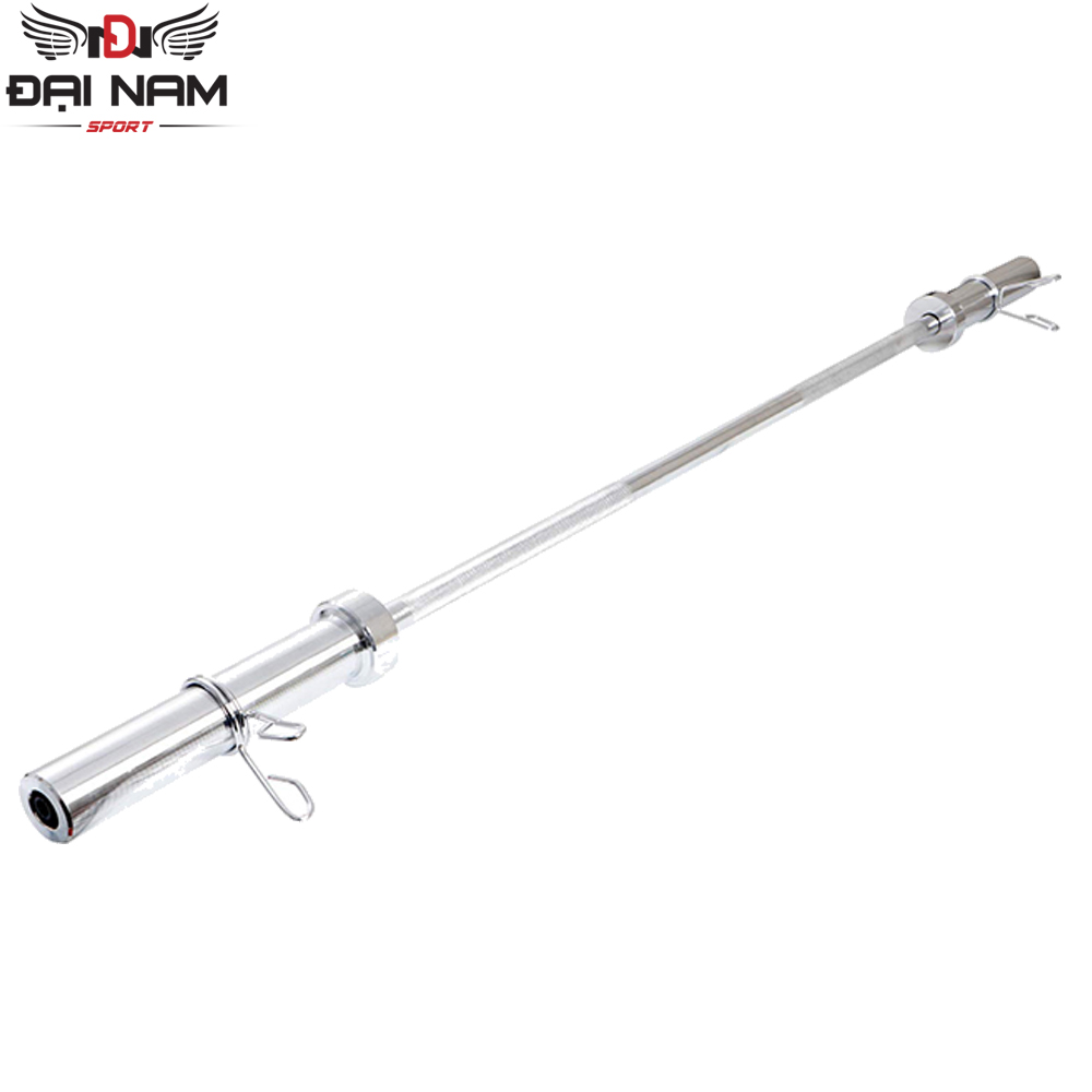 Đòn Tạ Dài 1m8 Inox Phi 50 Nhập Khẩu Đại Nam Sport + Kèm 2 Khóa Tạ
