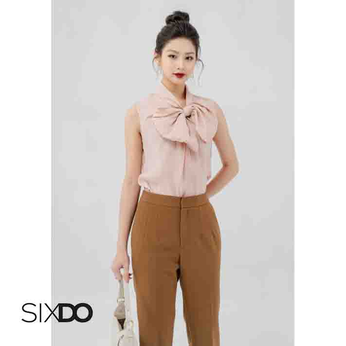 Quần tây woven nữ  cạp cao SIXDO