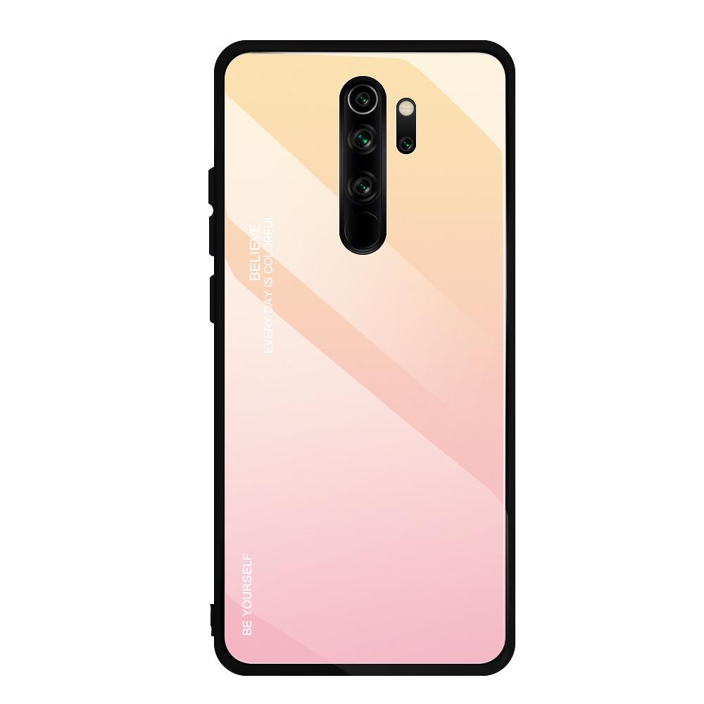 Ốp lưng dùng cho Xiaomi Redmi Note 8 Pro gương cứng 2 màu Gradient Ver 2 , viền TPU dẻo đen