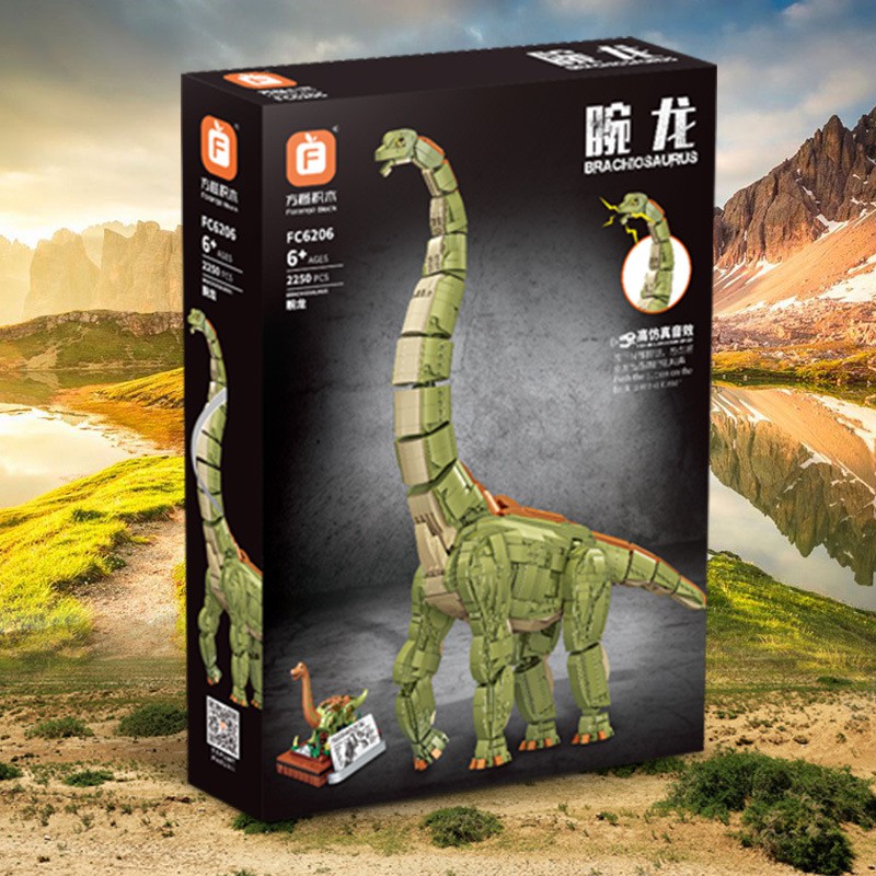 Đồ chơi lắp ráp Khủng long Cổ dài - FC6206 Big Brachiosaurus - Xếp hình thông minh - Mô hình trí tuệ 2250 mảnh ghép