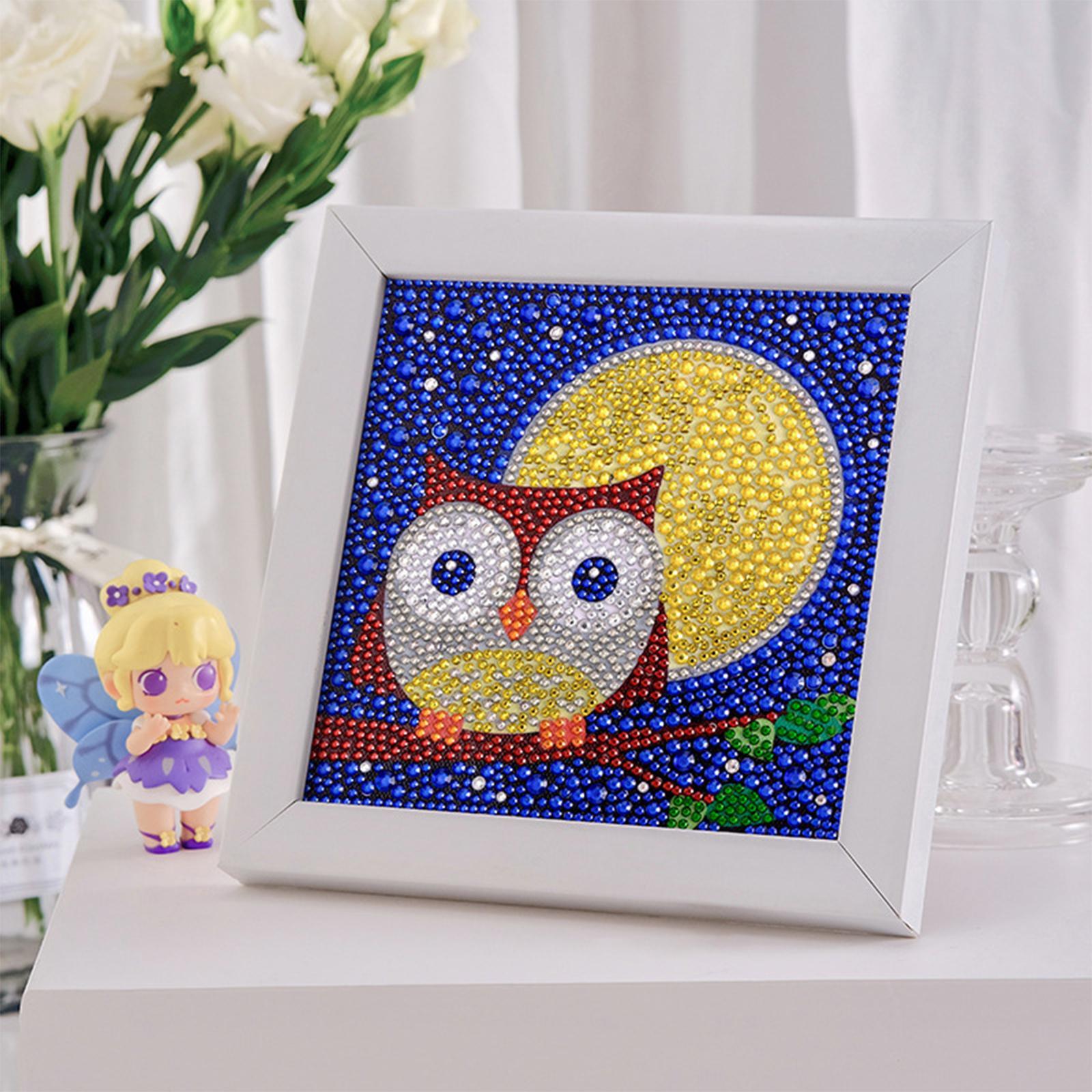 DIY 5D diamond paint Kit with Wooden Frame Cute for home Beginners