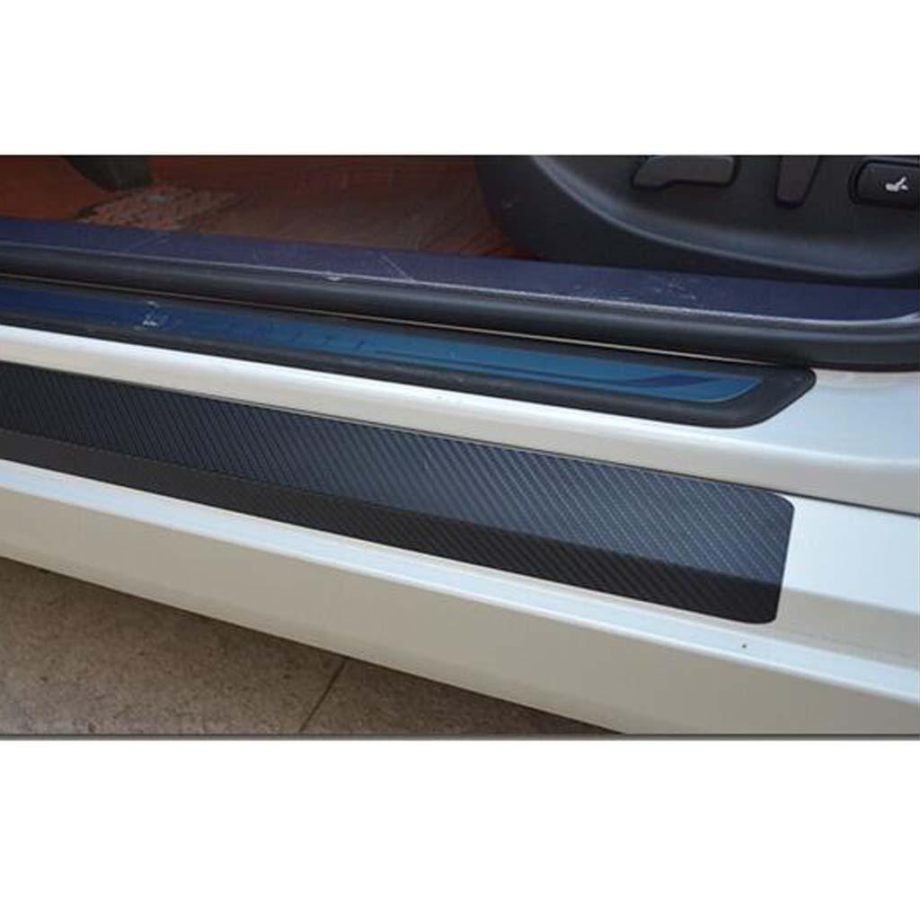 4Pcs 3D Carbon Fiber Car Door Pedal Plate Sticker Sill Scuff Cover
