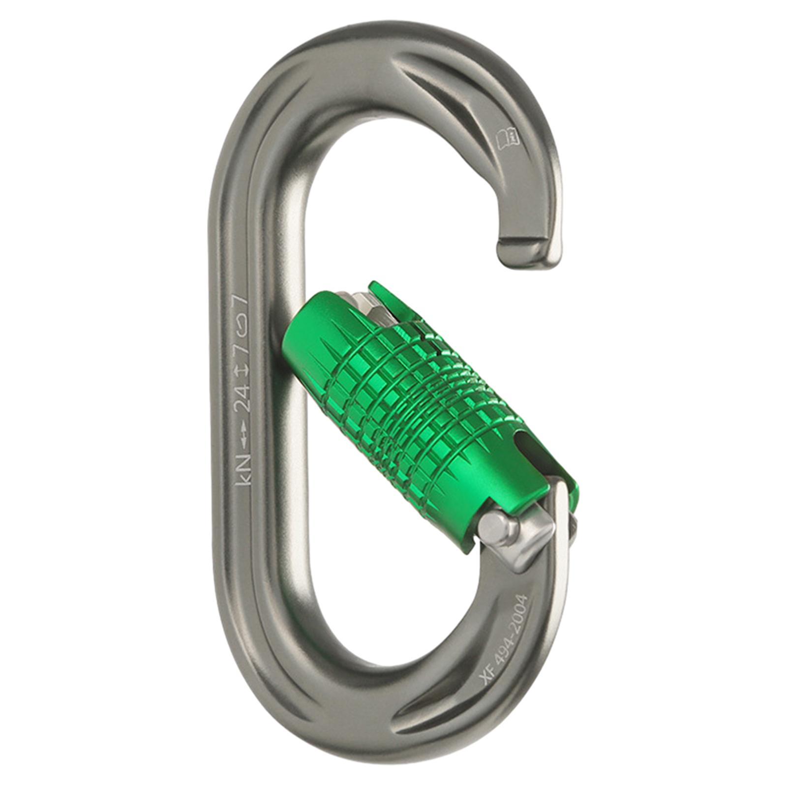 Auto Locking Carabiner Heavy Duty Carabiner 24kN Screw Lock Hanging Hook Buckle O Shape Carabiner Clip for Mountaineer, Yoga