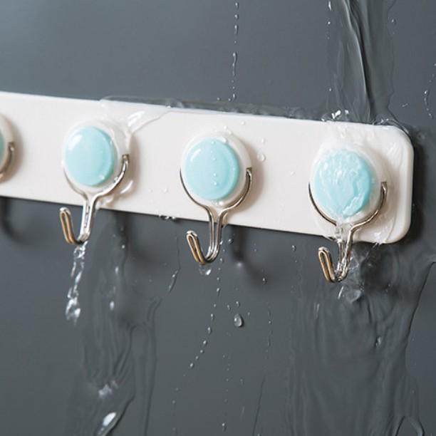 Móc Treo Nhà Vệ Sinh - Móc Dính Tường 6 Móc Đa Năng Siêu Bền Chắc Duashop