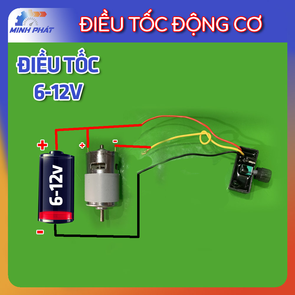 Bộ mạch chiếc áp điều chỉnh tốc độ động cơ quạt máy bơm đèn xịt thuốc 12v 5a