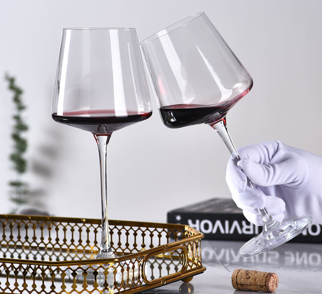 Bộ 6 Ly Rượu Vang Pha lê Tiệp BOHEMIA 360ML Cao Cấp Phong Cách Châu Âu - Hàng Nhập Khẩu
