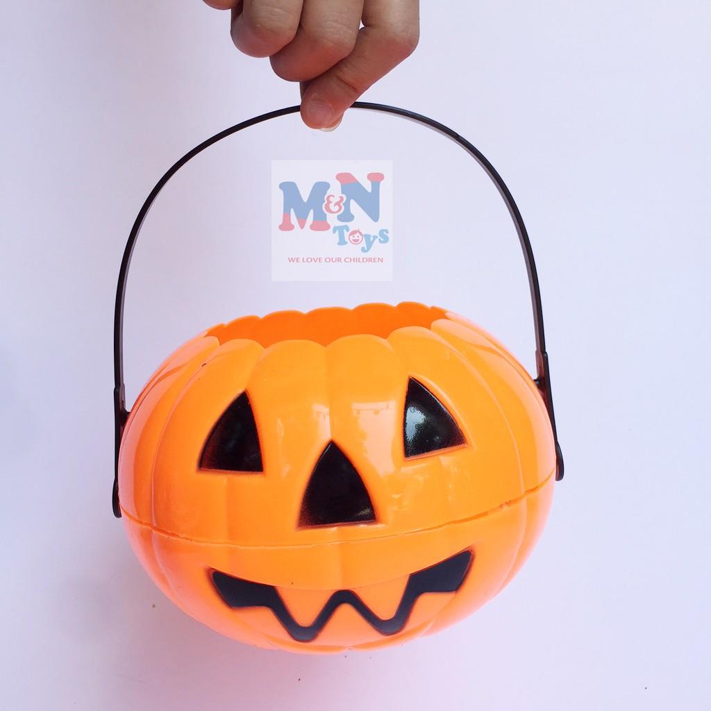 Xách bí ngô đẹp Halloween đường kính 20cm