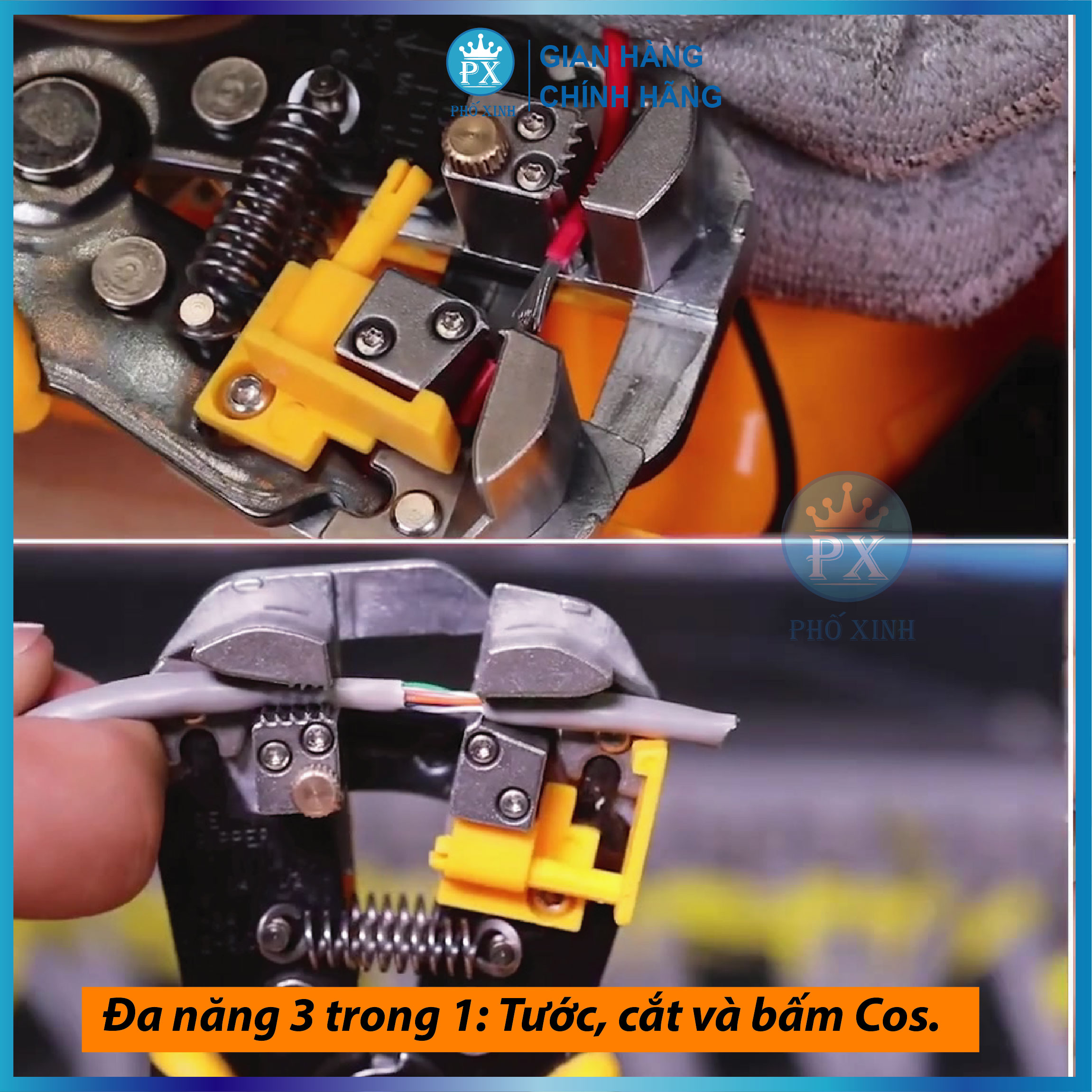 Kìm tuốt dây điện tự động INGCO HWSP102418