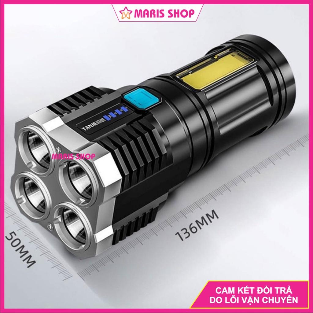 Đèn PIN LED siêu sáng cầm tay mini sử dụng PIN sạc cao cấp đi cắm trại, dã ngoại, leo núi.