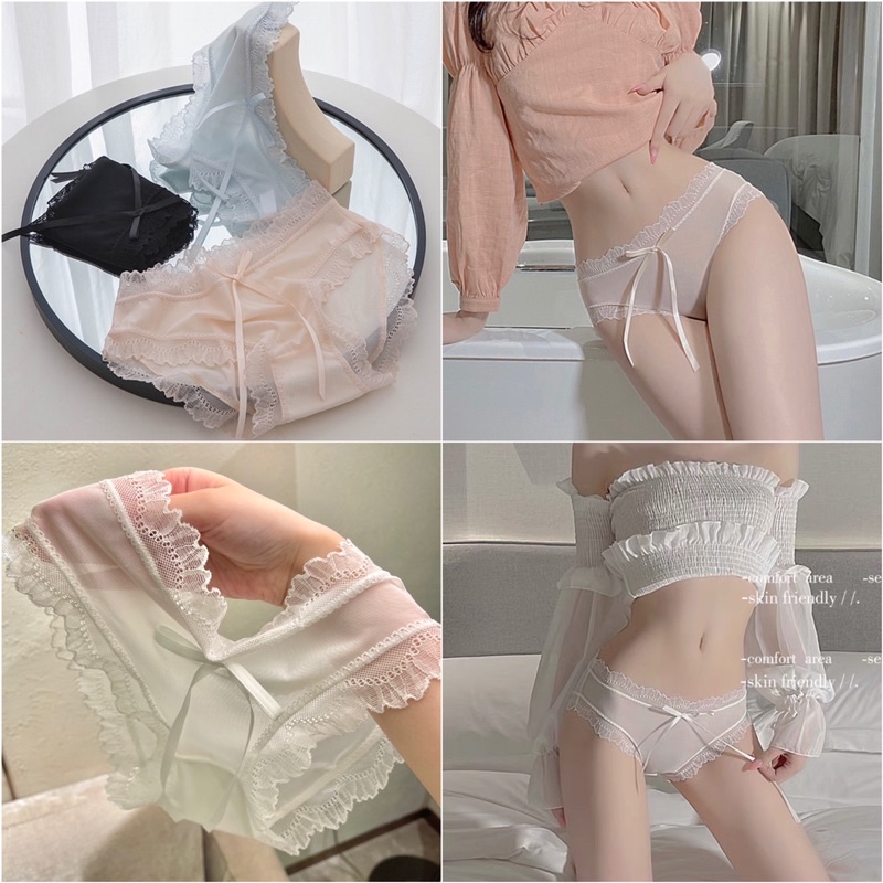Quần lót ren cao cấp - Quần lót nữ lưới mềm mịn siêu thoáng mát 1026