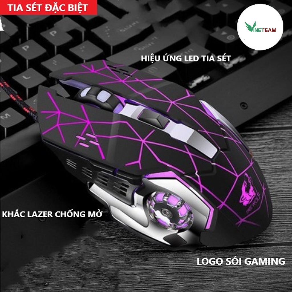 Chuột Chơi Game Có Dây V5 Led RGB 6 Phím Chuột Máy Tính Dây Dù Hỗ Trợ Marco - Hàng Chính Hãng giao màu ngẫu nhiên