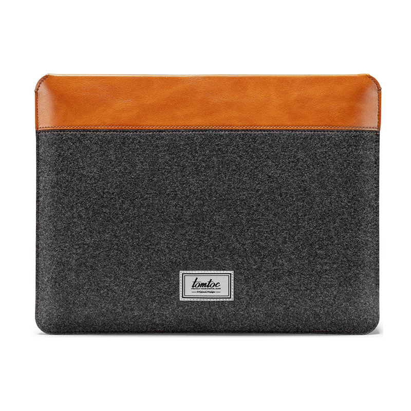 Túi chống sốc chính hãng TOMTOC (USA) Felt &amp;amp; PU Leather - H16-E01 cho Macbook 15-16 inch/Dell XPS 15