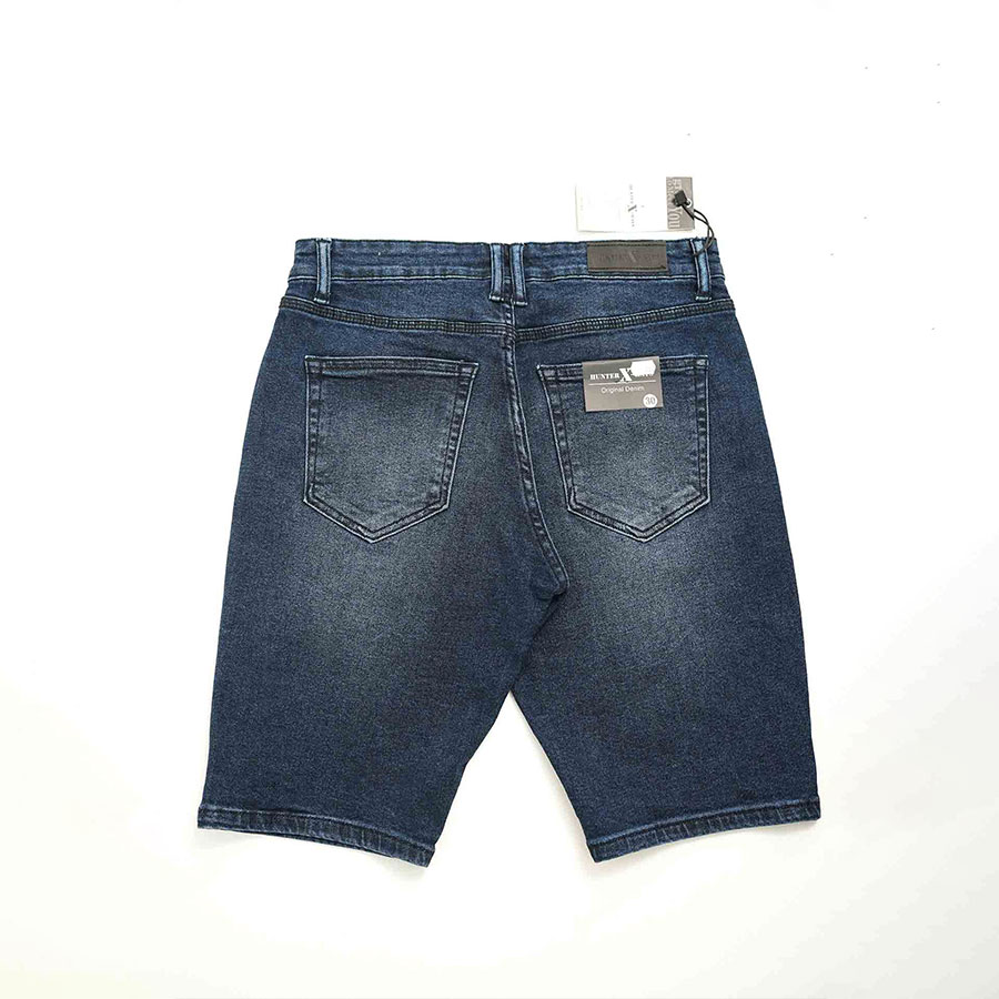 Quần Short Jeans Nam Cao Cấp HUNTER X-RAYS Form Slimfit Thun Màu Xanh Đẹp S67