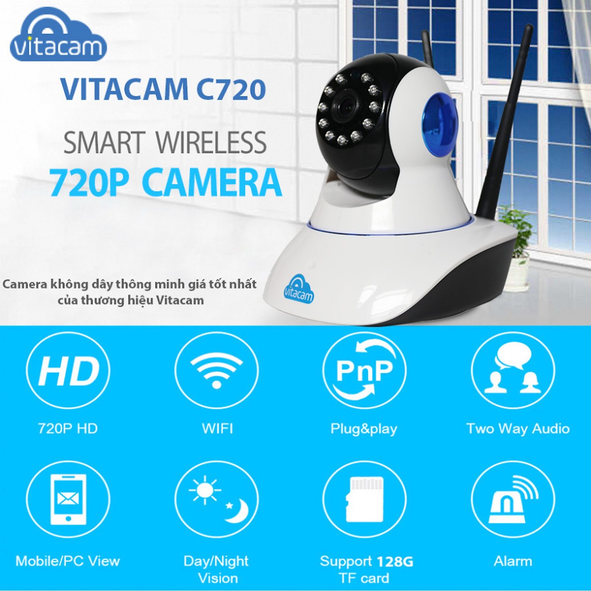 Camera IP Vitacam Chính hãng Cao cấp Cho Gia Đình Việt