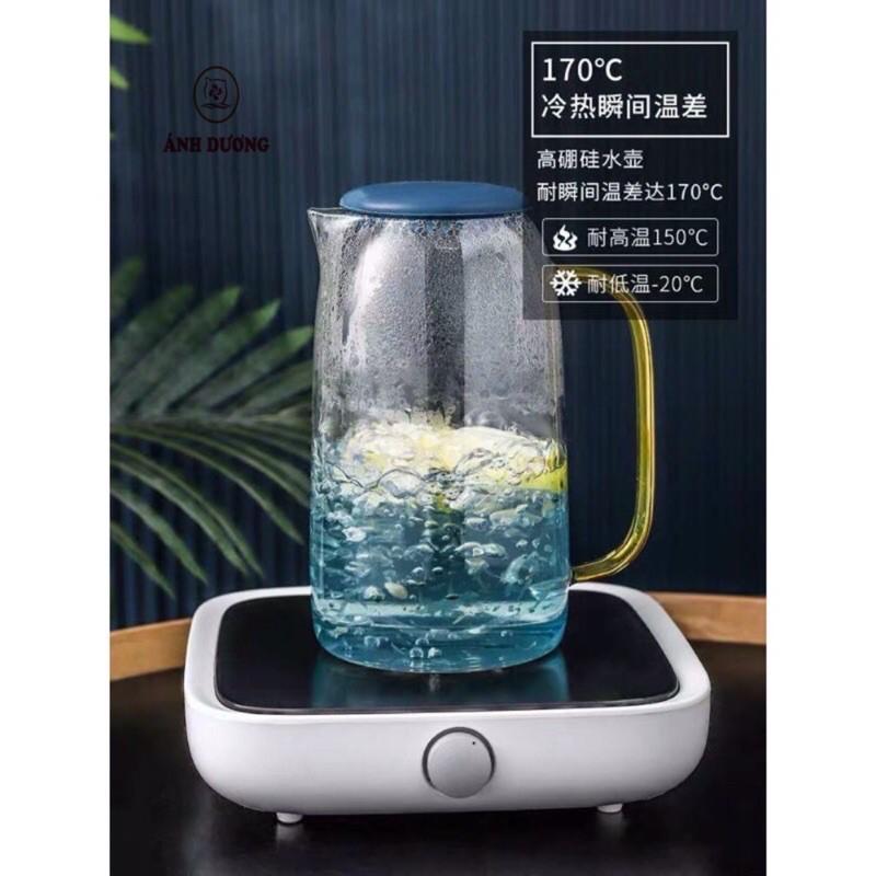 BỘ BÌNH ĐỰNG NƯỚC THUỶ TINH CHỊU NHIỆT CAO CẤP - ĐUN BẾP GA, BẾP HỒNG NGOẠI