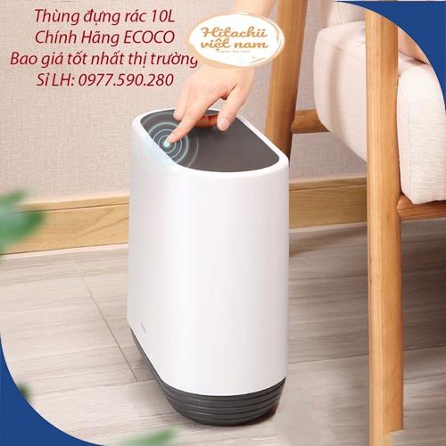 Thùng Đựng Rác Thông Minh ECOCO Nắp Đóng Mở Một Chạm Tiện Ích, Thùng Rác Nhà Bếp Có Nắp Thông Minh