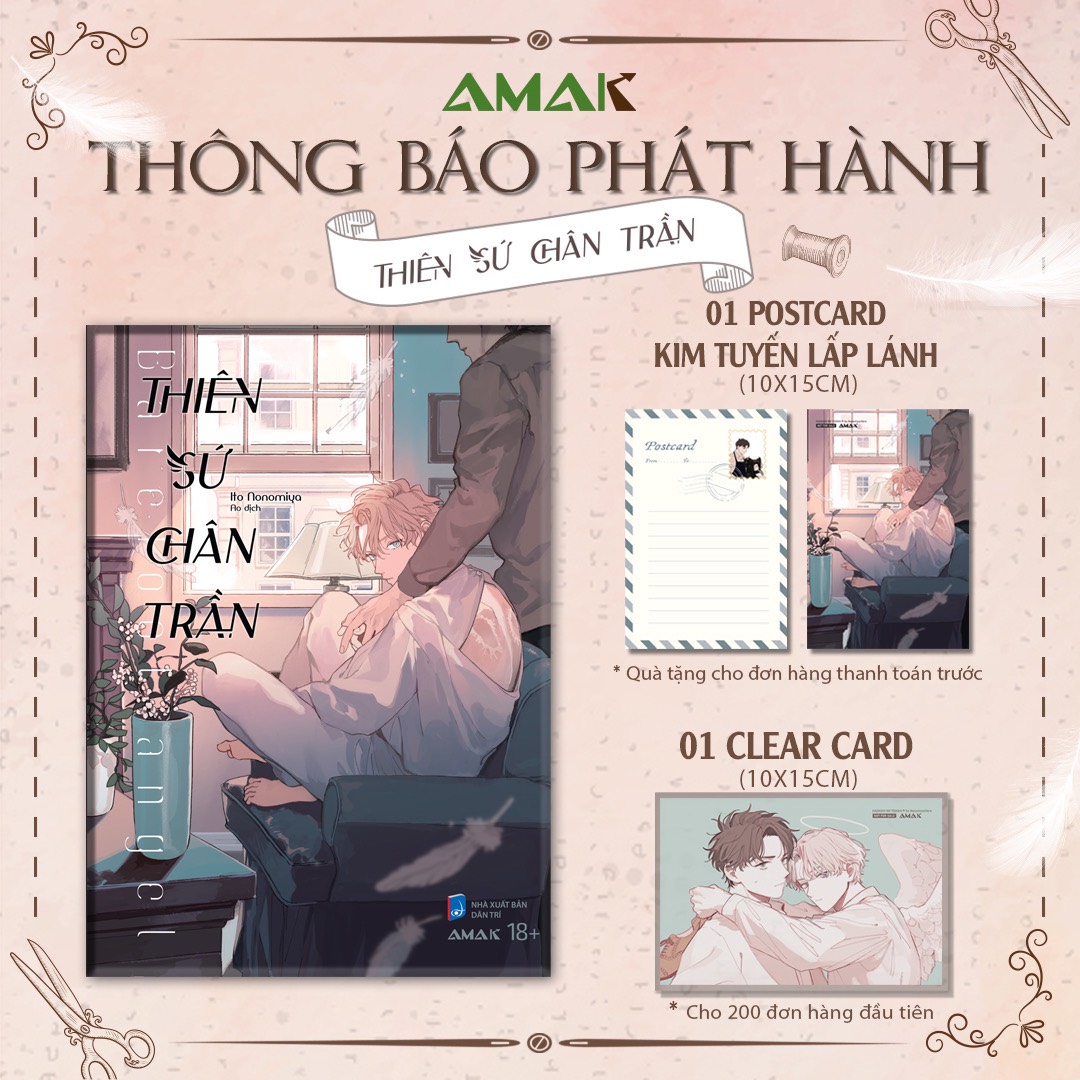 Truyện tranh Thiên sứ chân trần - Tặng kèm Clear Card - Boys Love - AMAK