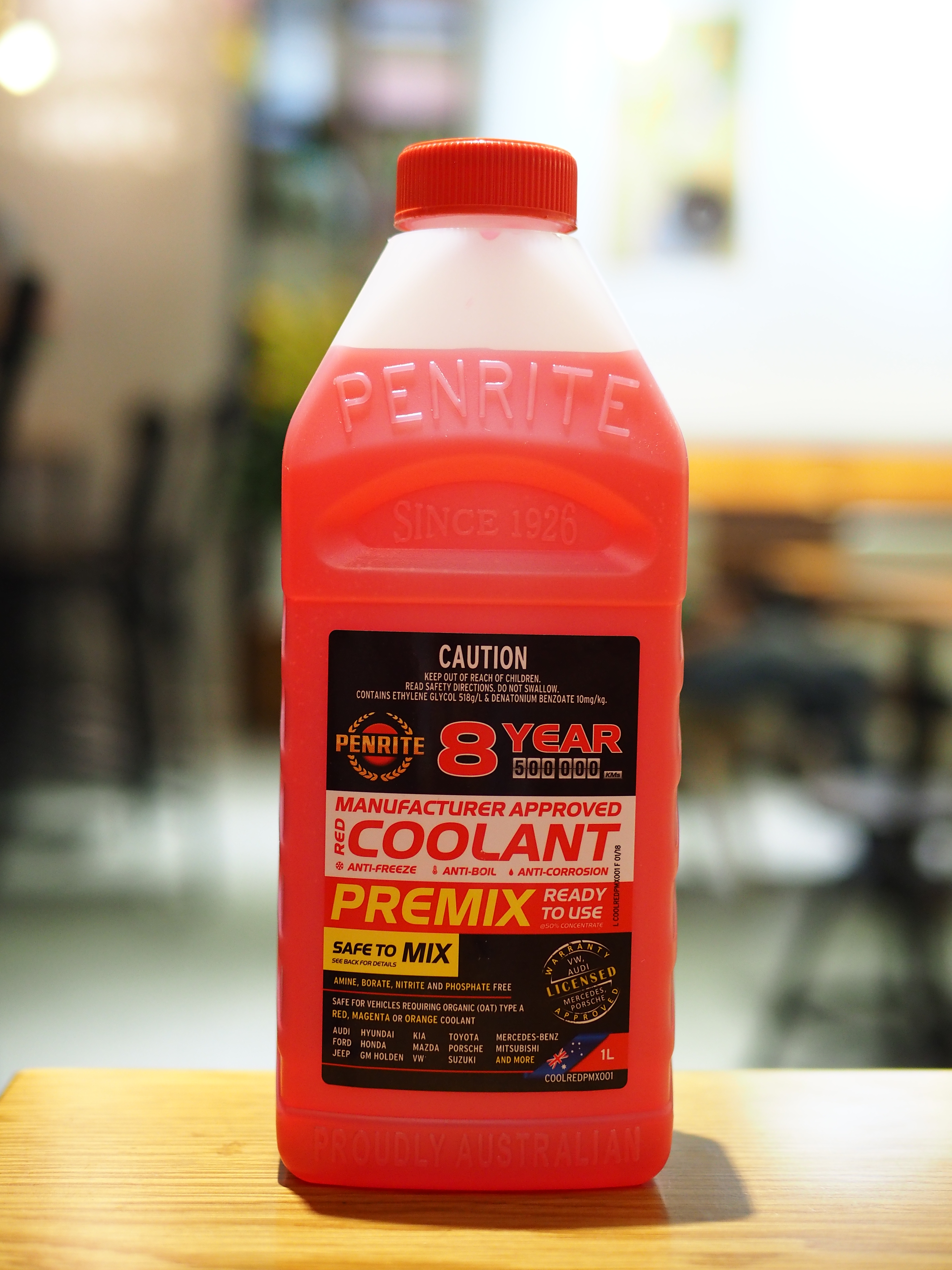 PENRITE - 8 Year 500,000 KM Red Coolant Premix (hàng nhập khẩu)