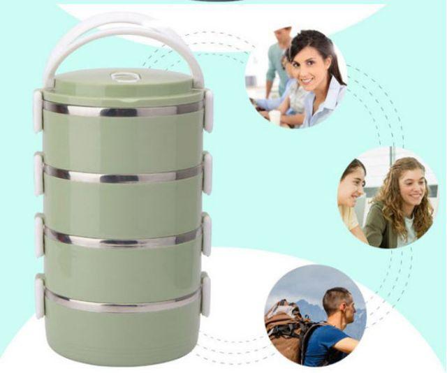 CẶP LỒNG ĐỰNG THỨC ĂN GIỮ NHIỆT 4 TẦNG LÀM TỪ NHỰA LÚA MẠCH