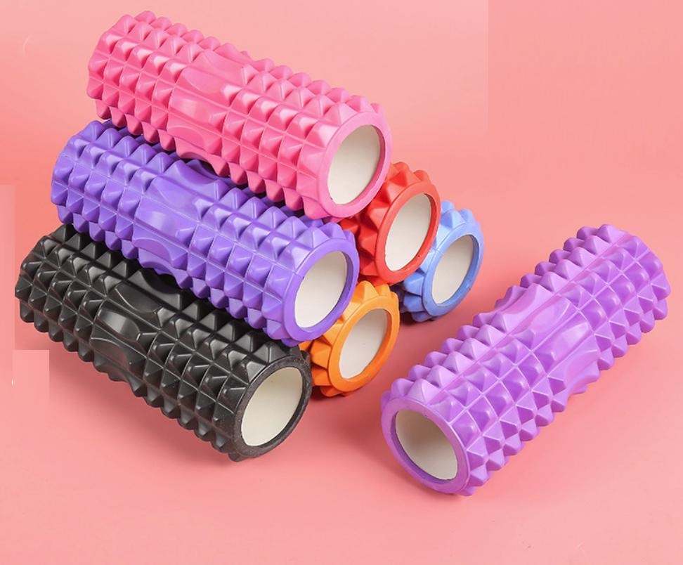 Con Lăn Foam Roller Massage gai 33cm- Ống Lăn Dãn Cơ Tập Gym, Yoga, Thể Hình