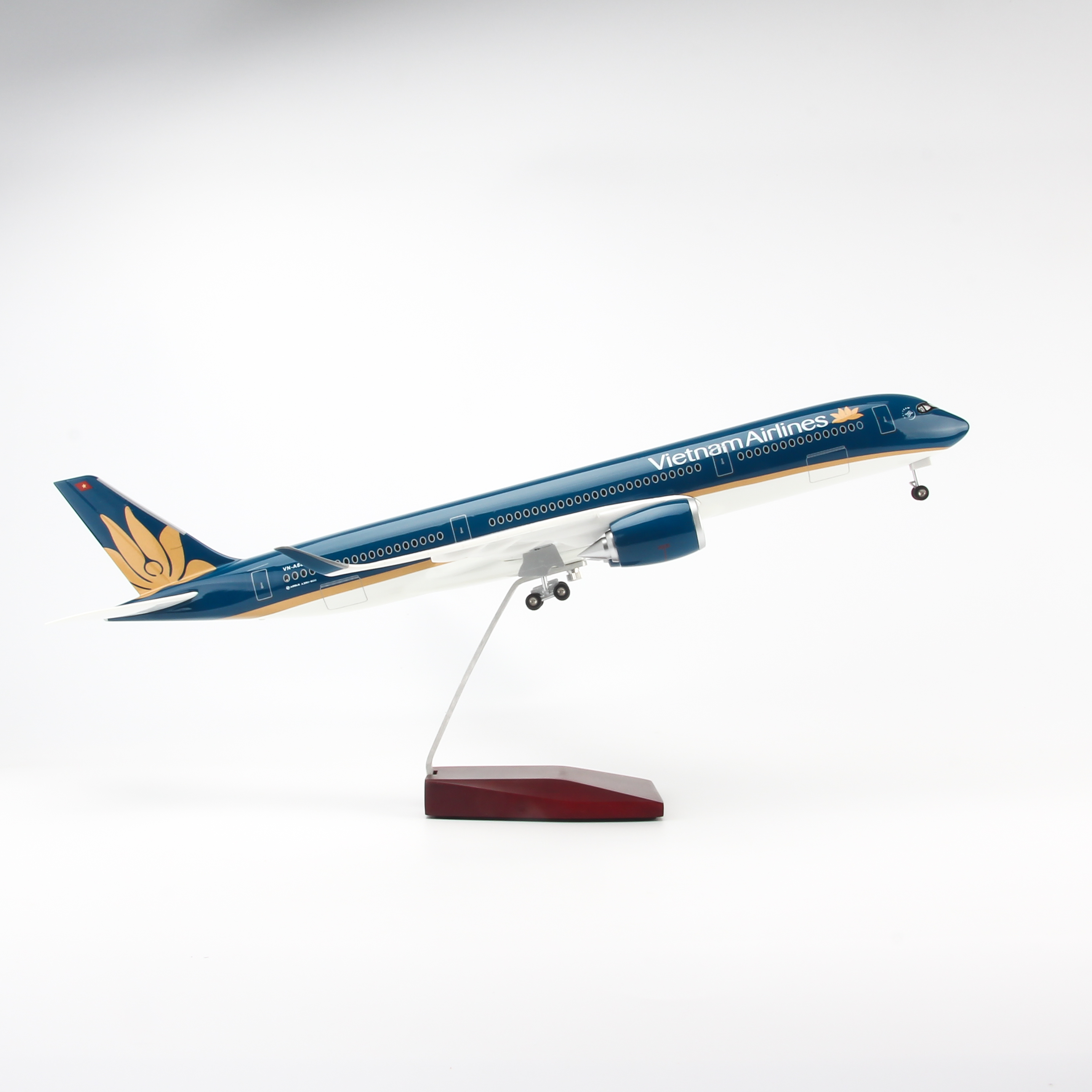 Mô hình máy bay Vietnam Airlines A350 lắp ráp có đèn 47cm MBMH46