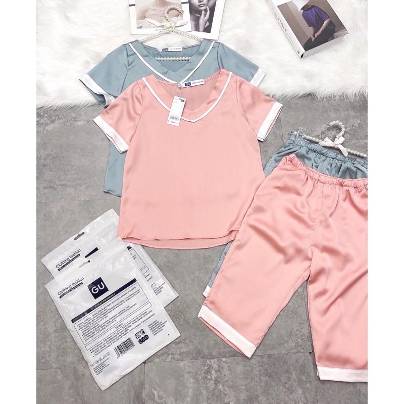 ️ SET BỘ LỤA CỔ VIỀN GẤU ĐÁP -Bộ lụa thì khỏi nói r, chất mát lịm, nắng như đổ lửa ntn