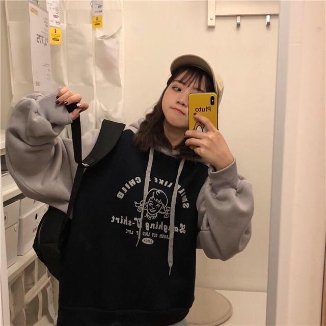 ÁO KHOÁC NỈ HOODIE FORM RỘNG CÁ TÍNH CÓ UP VIDEO HÀNG THẬT
