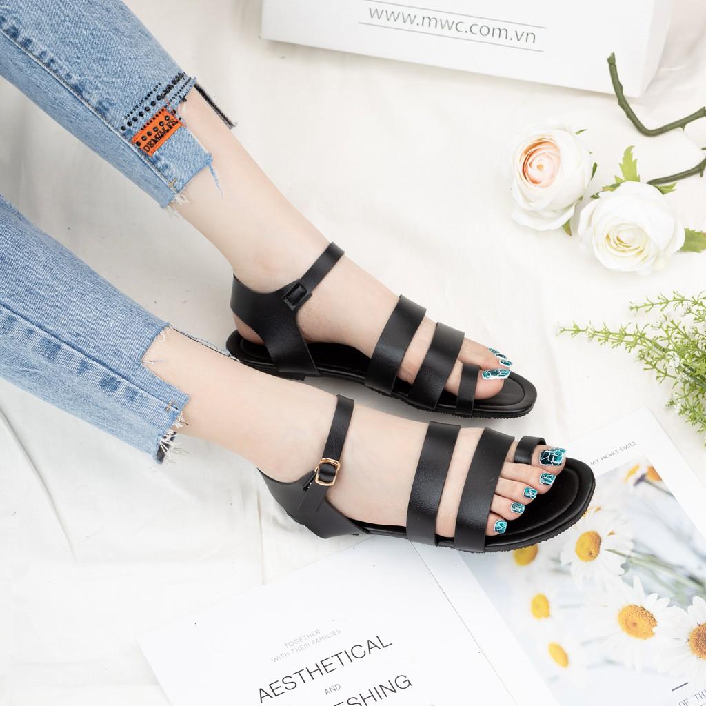 GIÀY SANDAL NỮ THỜI TRANG MWC - GIÀY SANDAL NỮ XỎ NGÓN - GIÀY SANDAL NỮ ĐẾ BỆT QUAI NGANG SIÊU XINH SIÊU HOT NUSD- 2821