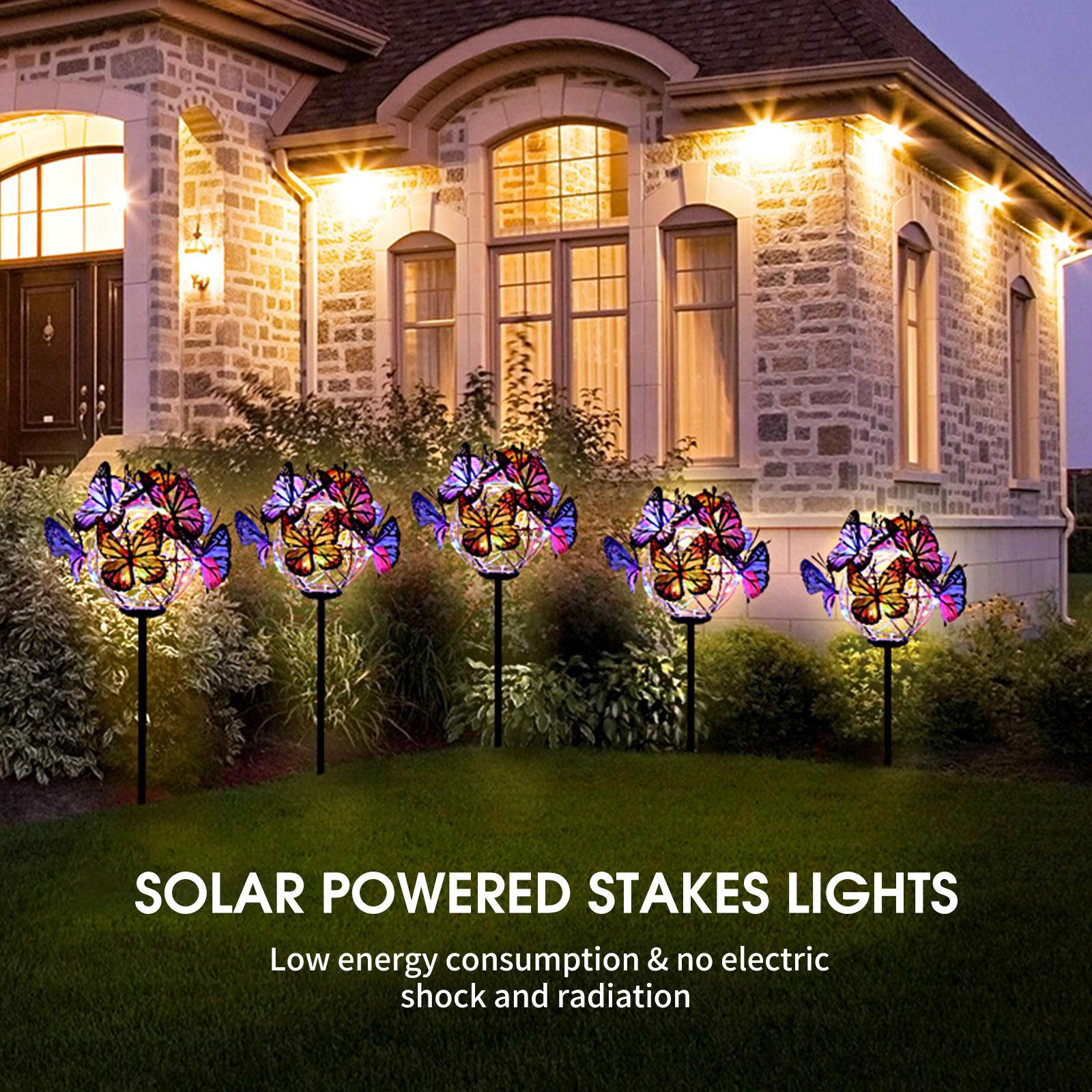 Set 2 Chùm Đèn Bướm Đèn Led Sân Vườn Năng Lượng Mặt Trời