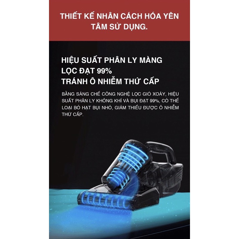 Máy hút bụi giường đệm, chăn ga gối, thảm, sopha Tiross TS9305 - Hàng Chính Hãng