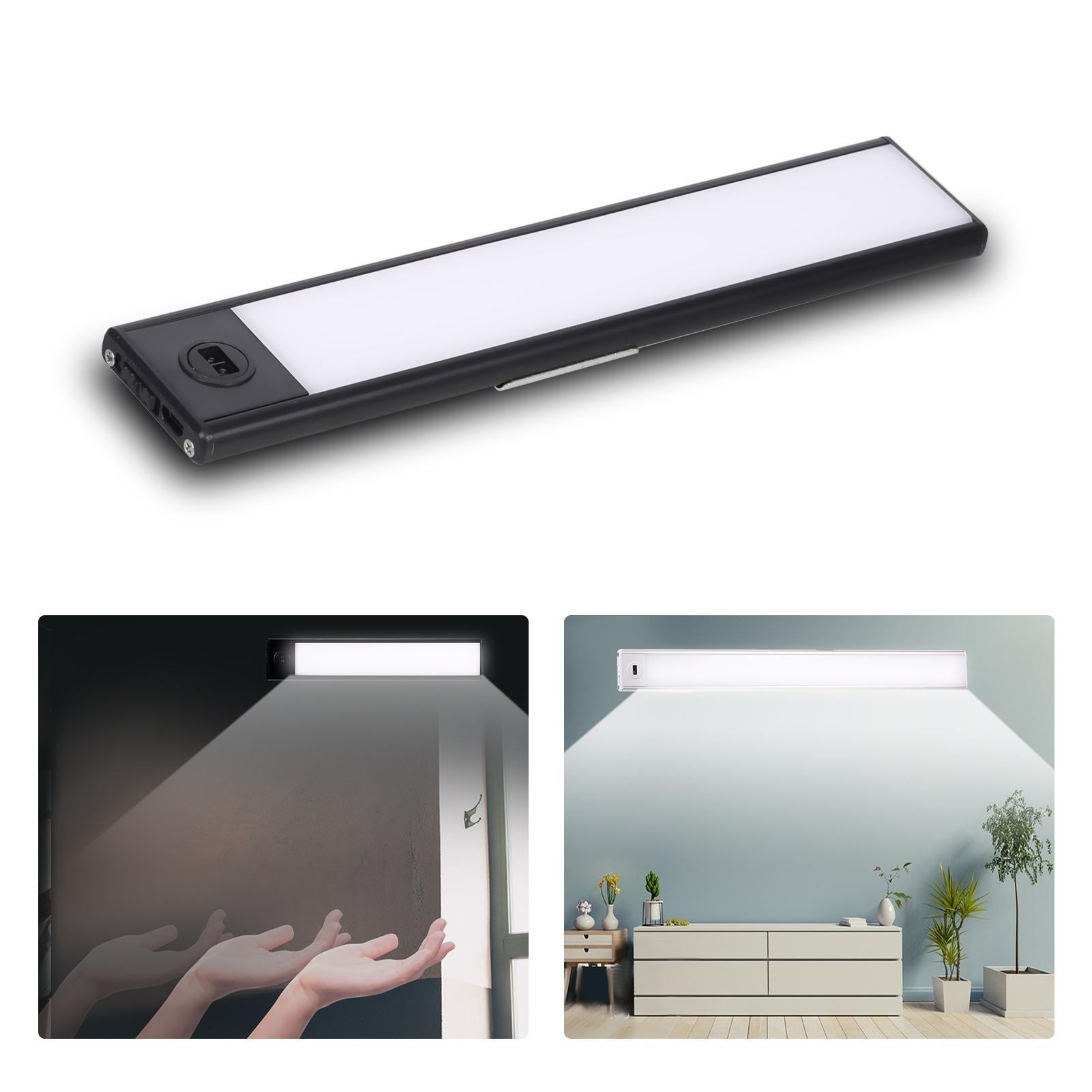Đèn led gắn tủ quần áo, không dây, có thể sạc lại, cảm biến tự động và công tắc