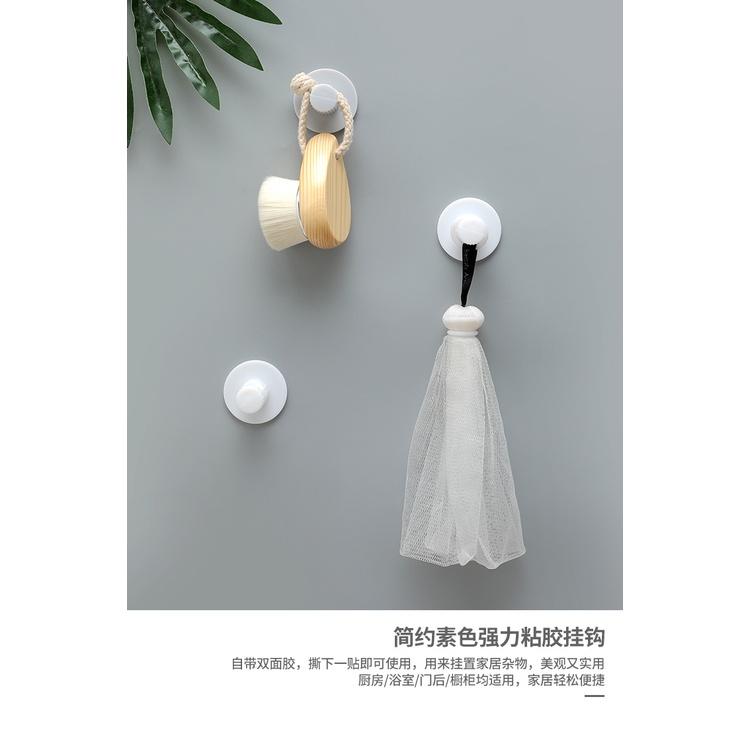 Móc treo đồ dán tường hình tròn không đục lỗ cho nhà bếp nhà tắm