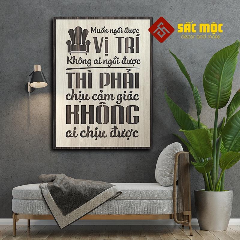 Tranh tạo động lực TDL026 - Muốn ngồi được vị trí không ai ngồi được thì phải chịu cảm giác không ai chịu được