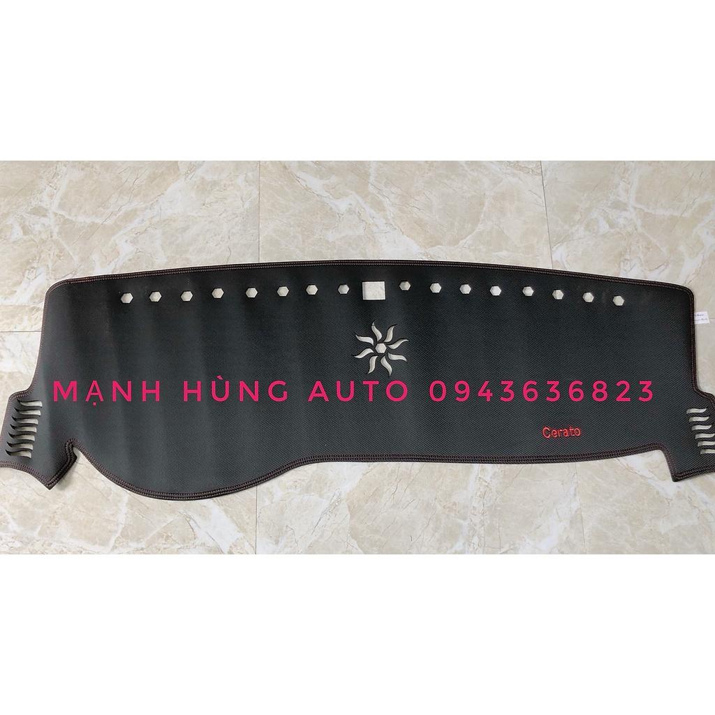 Thảm da Taplo KIA Cerato 2019 2020 2021 vân Carbon cao cấp