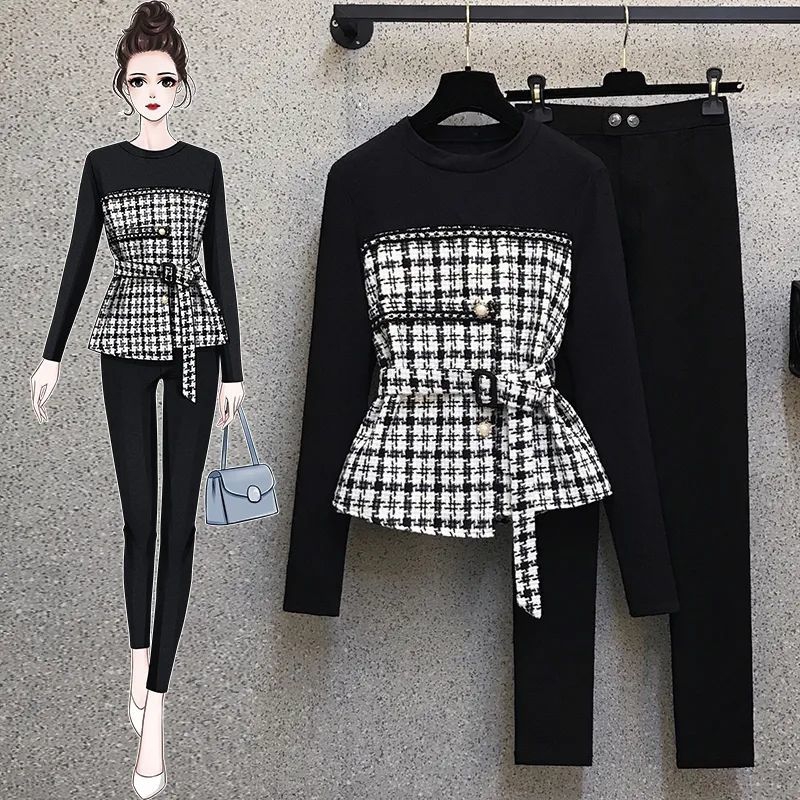 Áo kiểu nữ dài tay công sở đính ngọc hoạ tiết caro  SIZE M