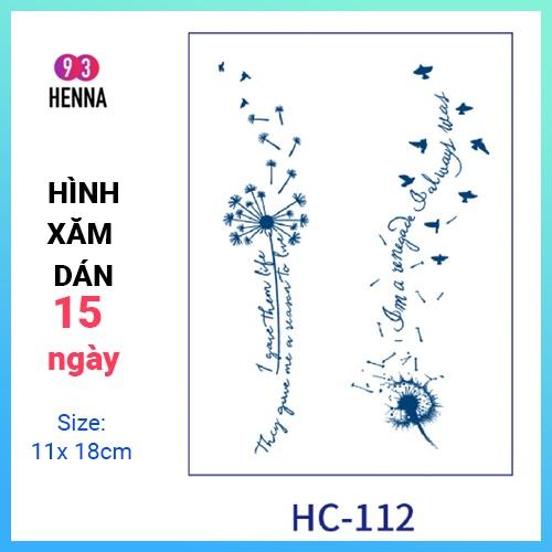 Hình Xăm Dán Tạm Thời Thảo Dược 15 Ngày mã HC112