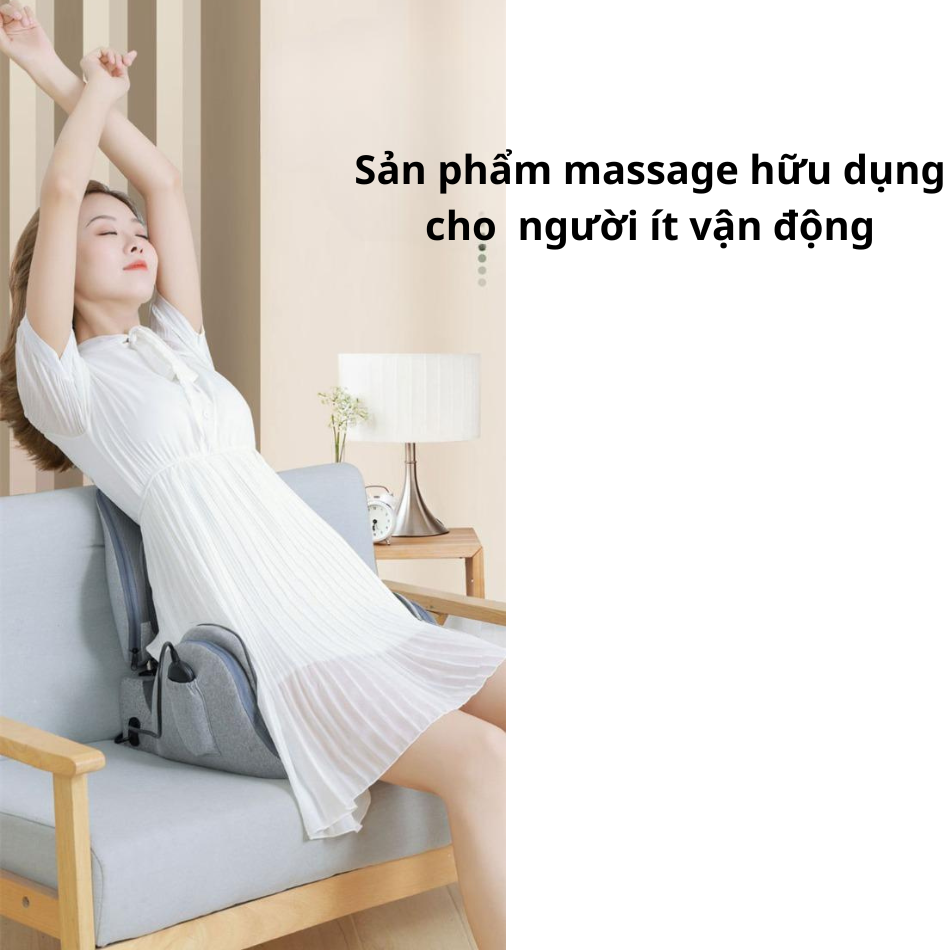 Đệm Ghế Massage Thư Giãn Thắt Lưng Mông Đùi Cao Cấp, Ghế Massage 10D Công Thái Học