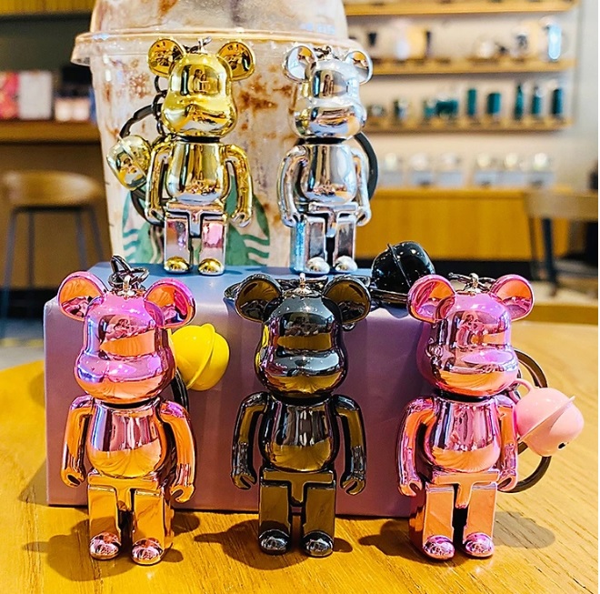 Móc Khóa Gấu Bearbrick Sơn Kim Loại Đẹp