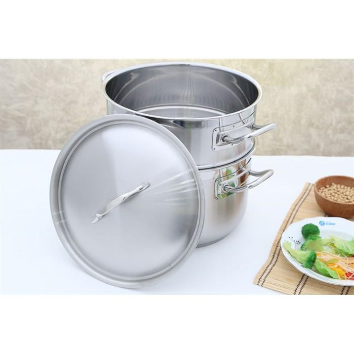 Bộ xửng hấp 3 đáy inox 430 FiveStar Standard bếp từ nắp inox ( 28cm)