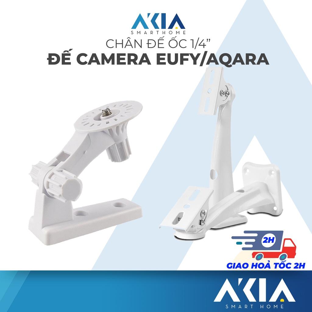 Chân đế ốc 1/4&quot; inch AKIA cho camera Eufy và Aqara, Bắt tường vuông góc 90 độ, Xoay ngược camera - Hàng chính hãng