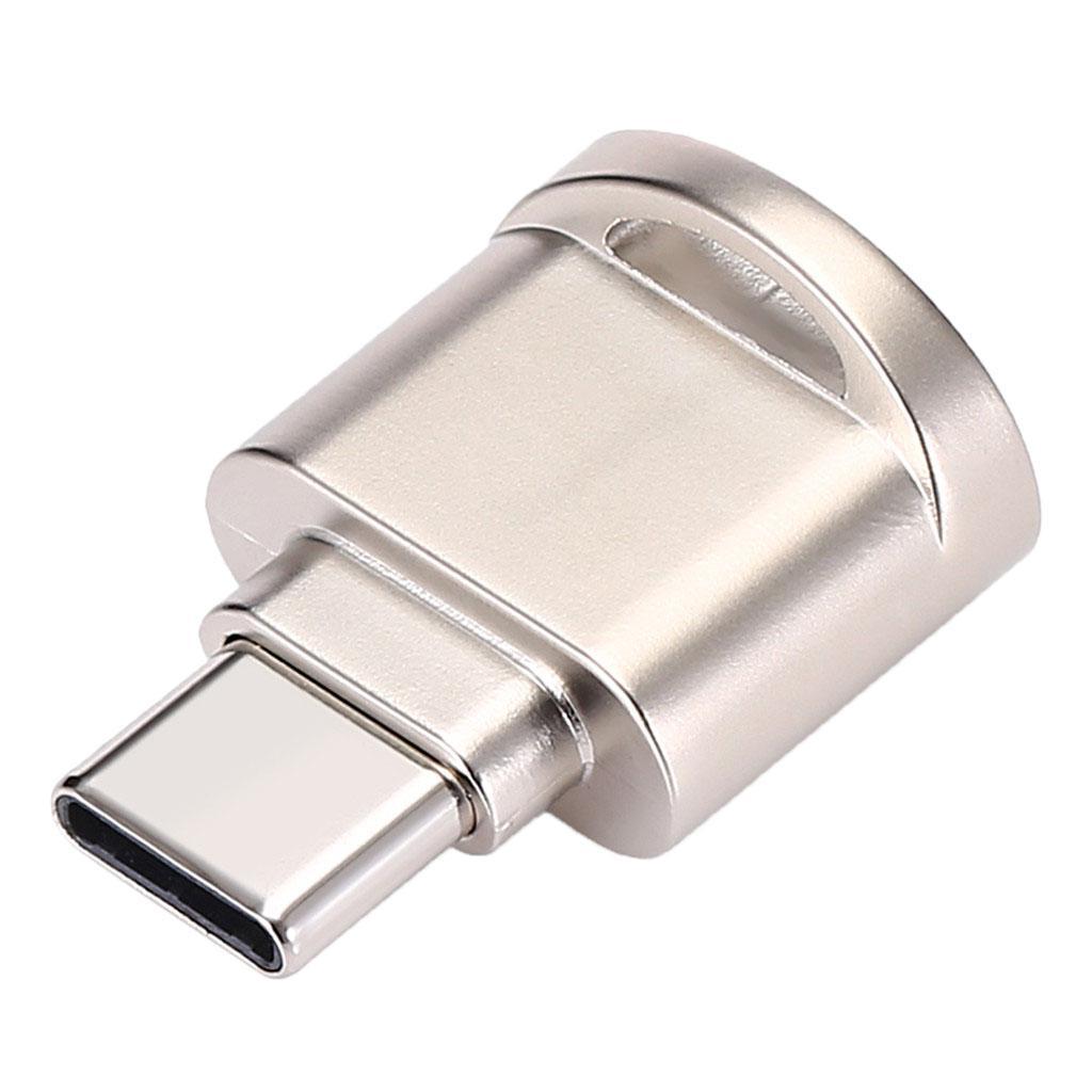 USB 3.1 Type-C to TF Card Reader OTG Adapter for Micro Card-Golden