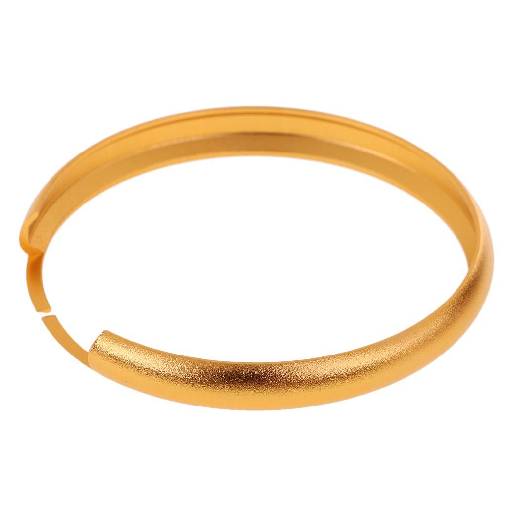 2Pcs 45mm Aluminum Remote Control Key Protctive Ring Trim Chain for 2008 and up - Sliver & Yellow
